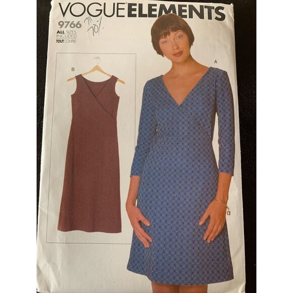 Vogue Misses Dress Sewing Pattern 9766 Sz XSmall - XLarge - Uncut - Picture 9 of 9